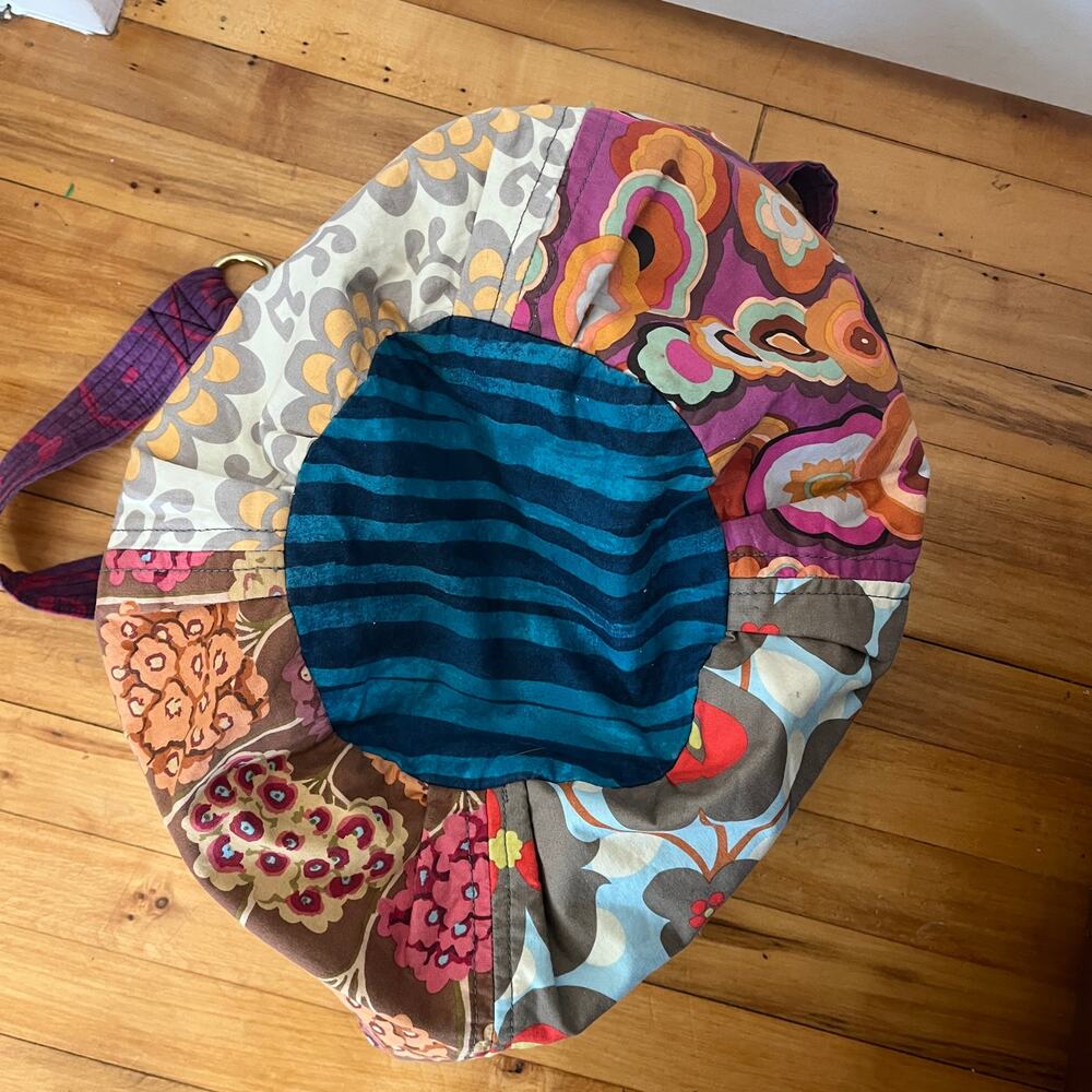 Bucket Bag Patchwork Brightly Colored Boho Large - image 9